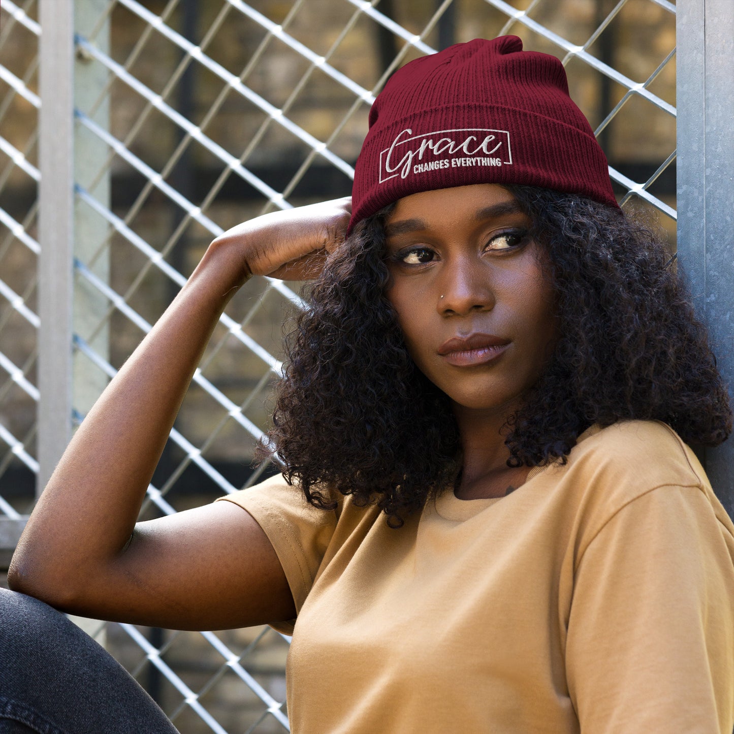 Graceful Headgear | Organic Ribbed Beanie