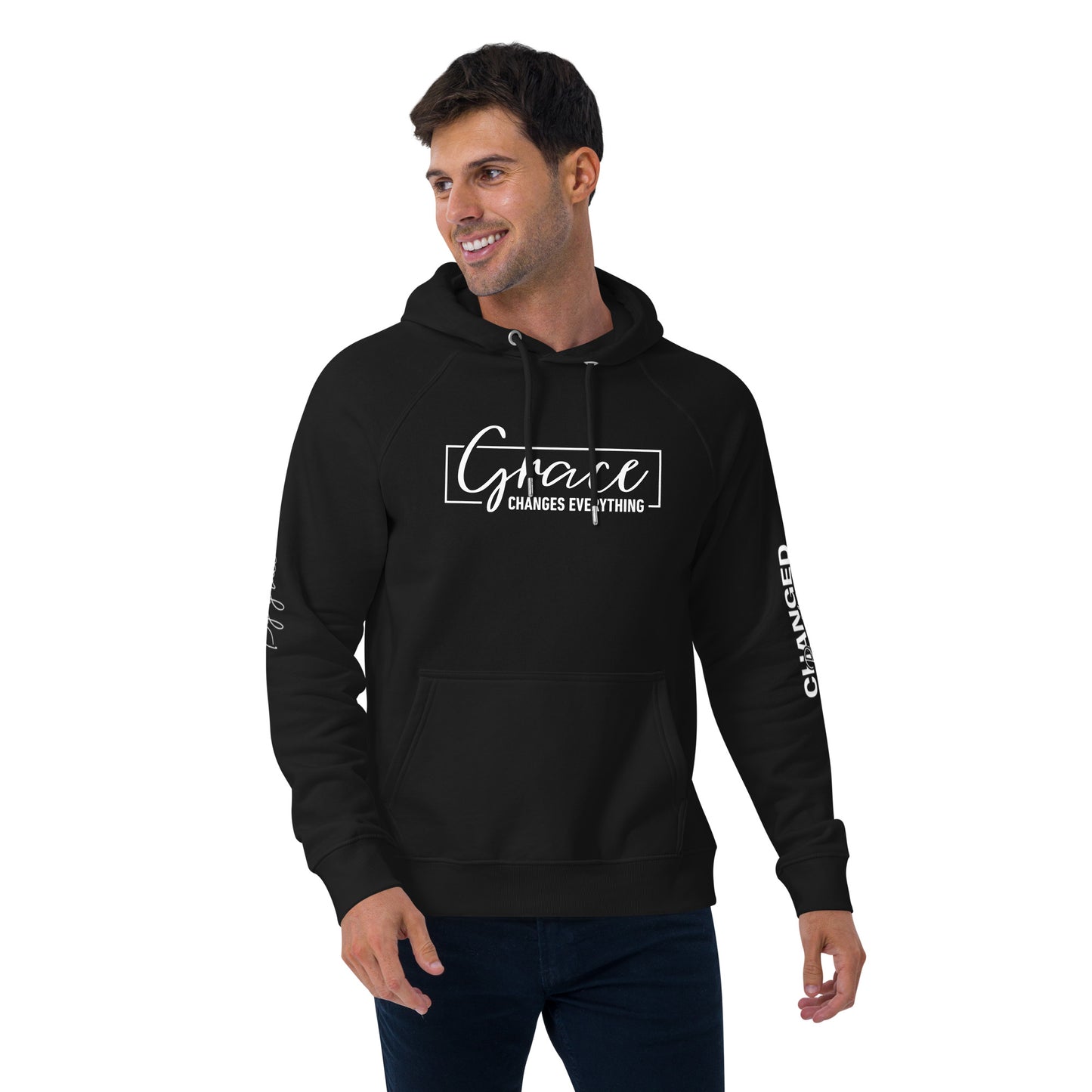Sustainable Faithwear: Eco Raglan Hoodie