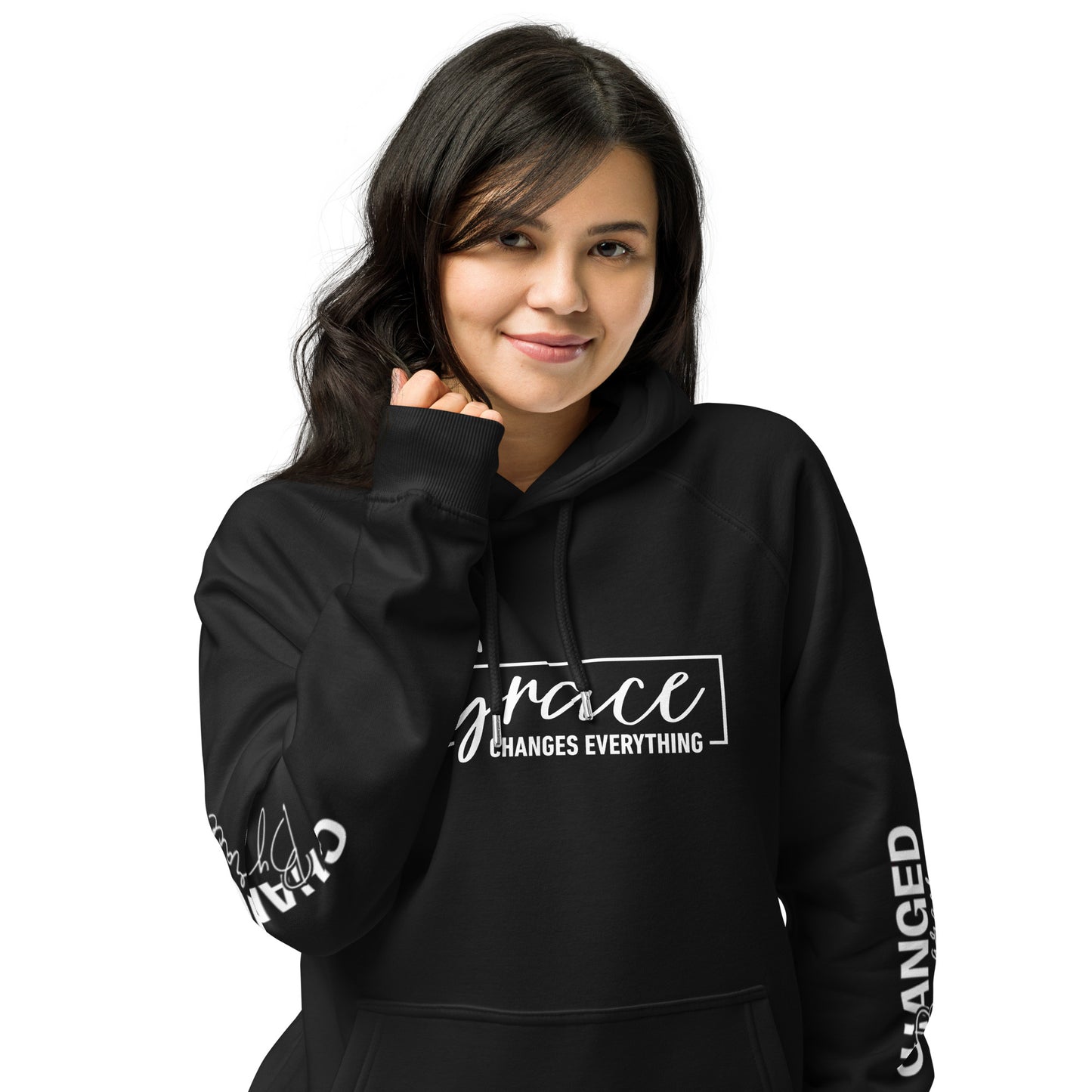 Sustainable Faithwear: Eco Raglan Hoodie