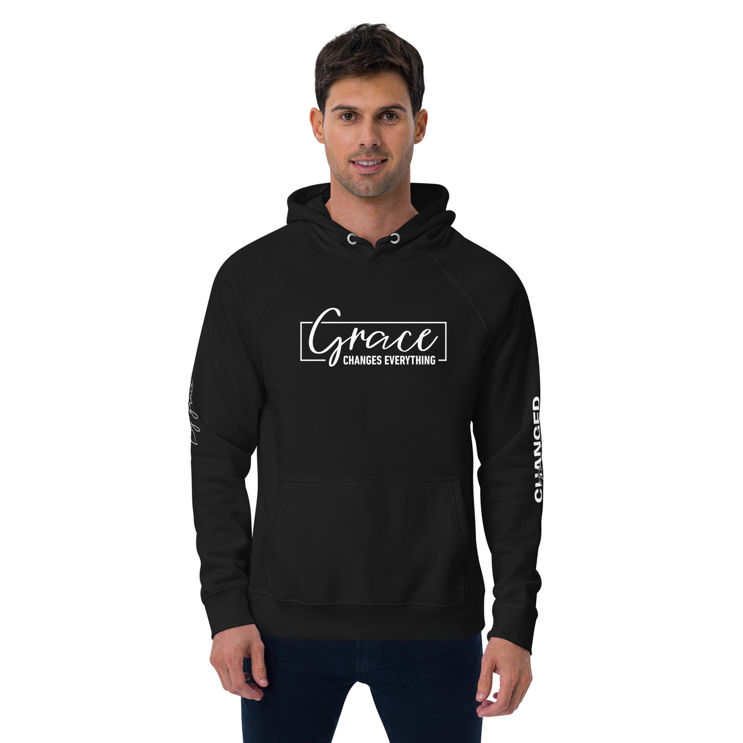 Sustainable Faithwear: Eco Raglan Hoodie
