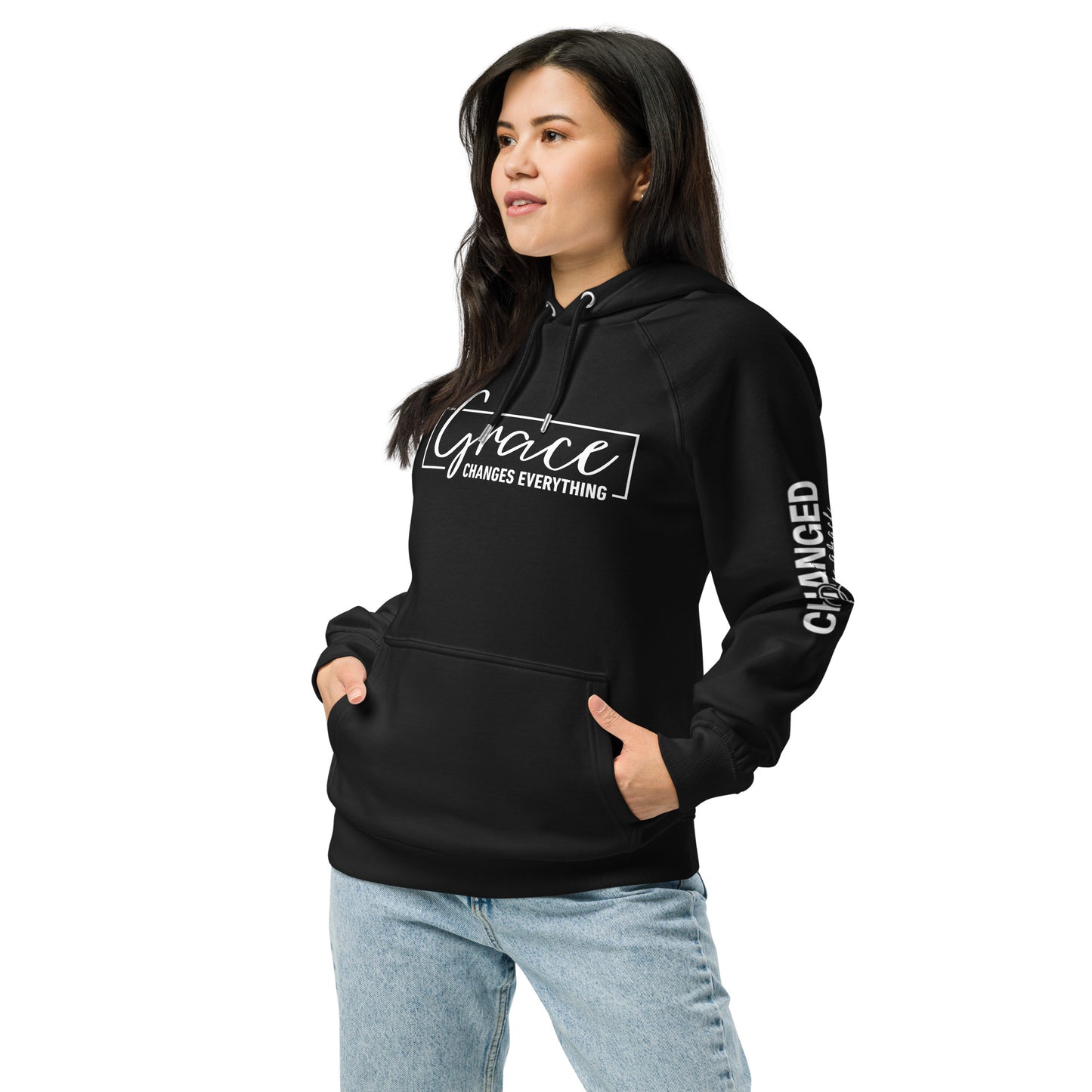 Sustainable Faithwear: Eco Raglan Hoodie