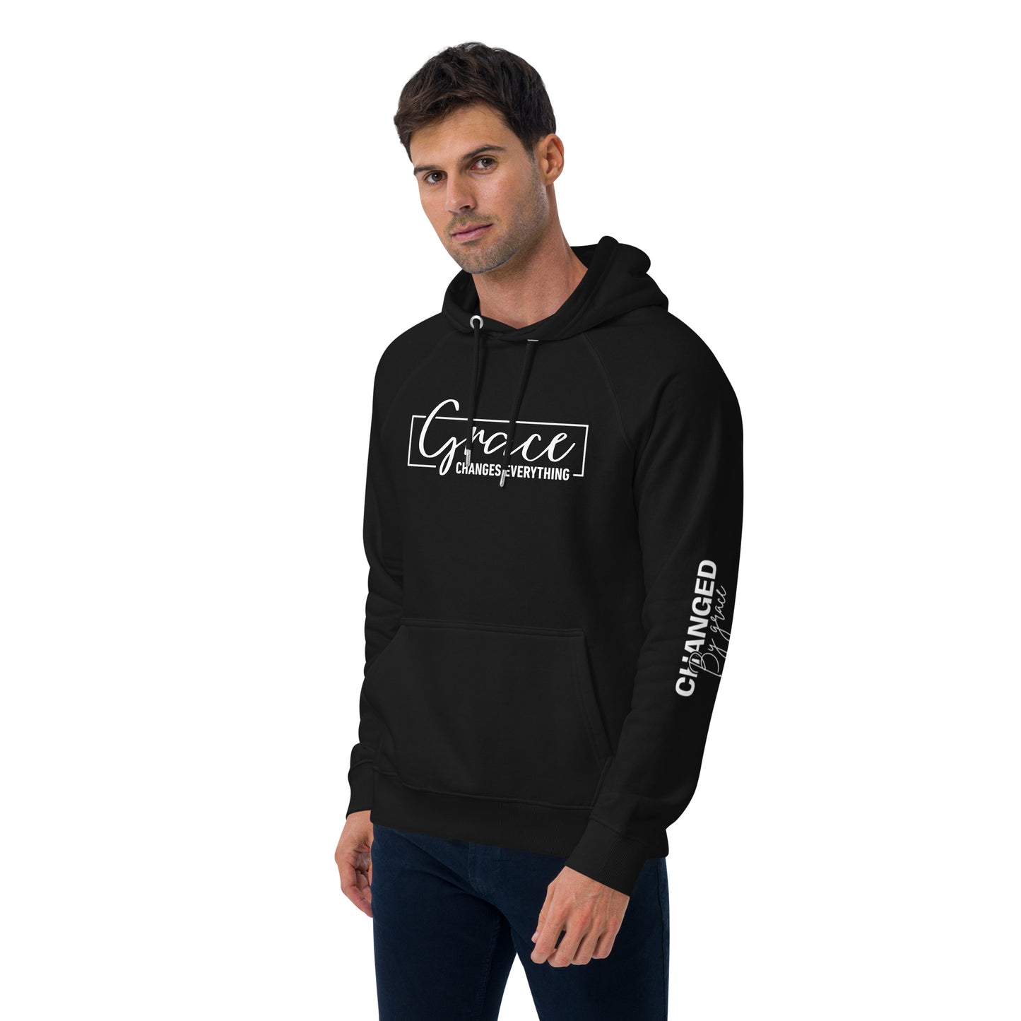 Sustainable Faithwear: Eco Raglan Hoodie
