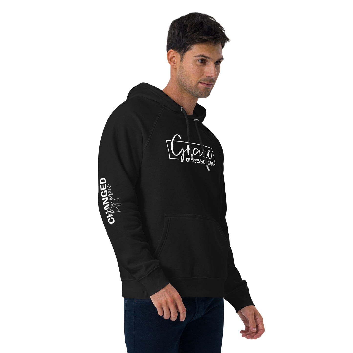 Sustainable Faithwear: Eco Raglan Hoodie