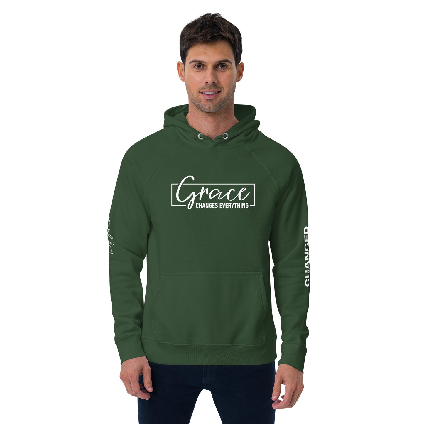 Sustainable Faithwear: Eco Raglan Hoodie