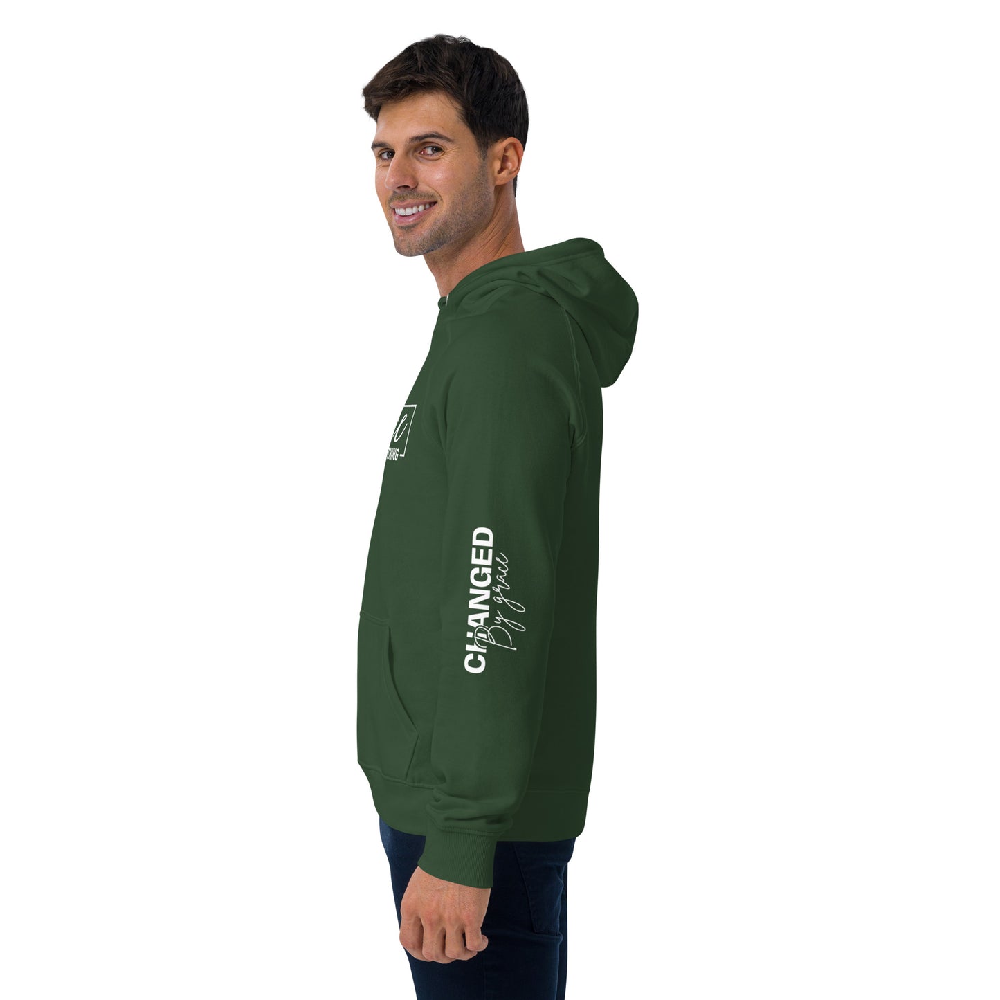 Sustainable Faithwear: Eco Raglan Hoodie