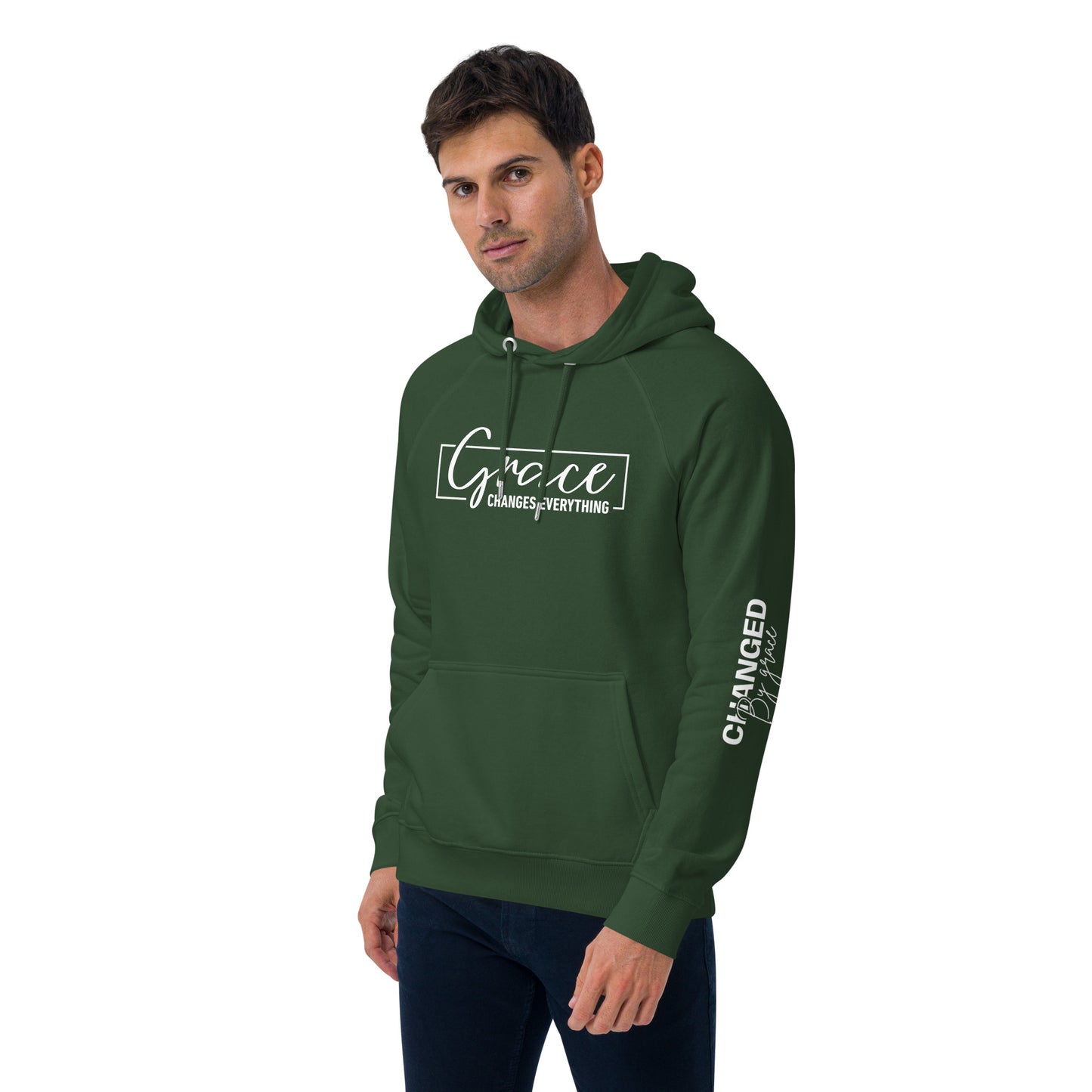 Sustainable Faithwear: Eco Raglan Hoodie