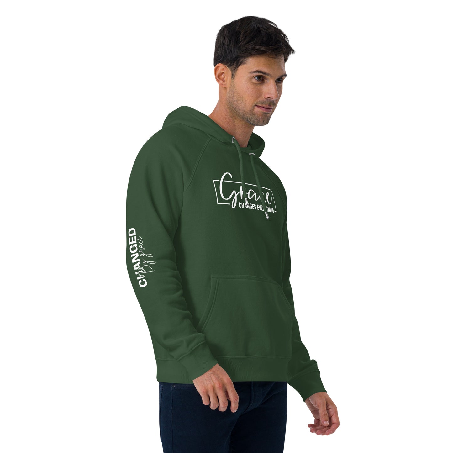 Sustainable Faithwear: Eco Raglan Hoodie