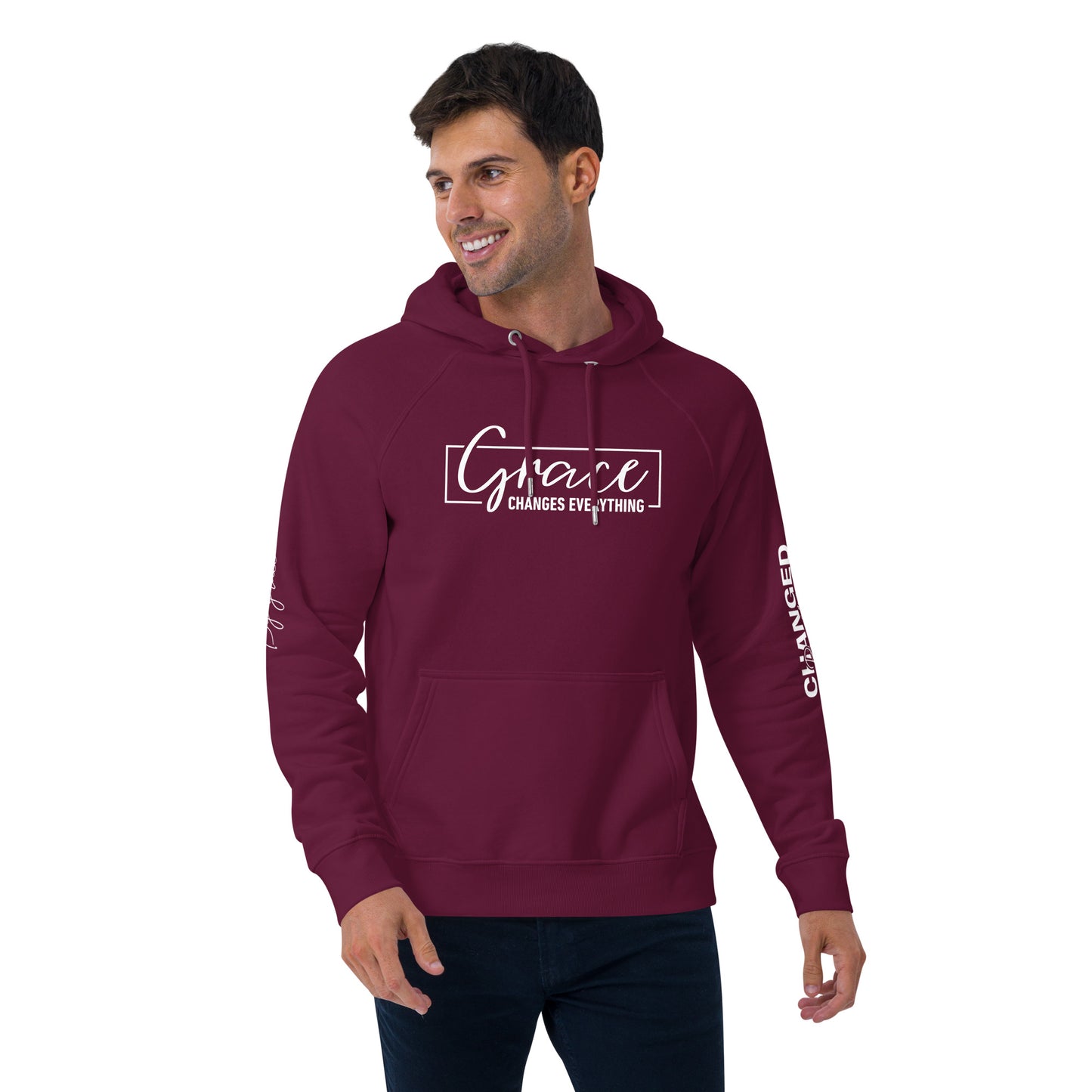 Sustainable Faithwear: Eco Raglan Hoodie