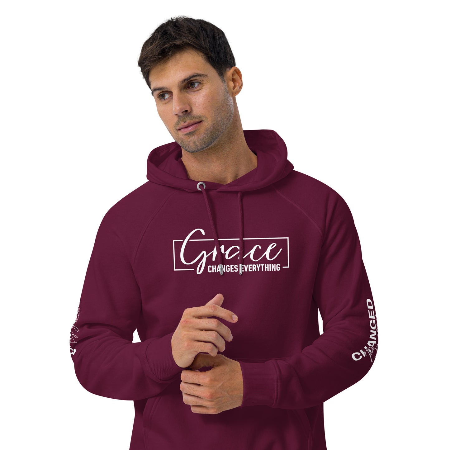 Sustainable Faithwear: Eco Raglan Hoodie