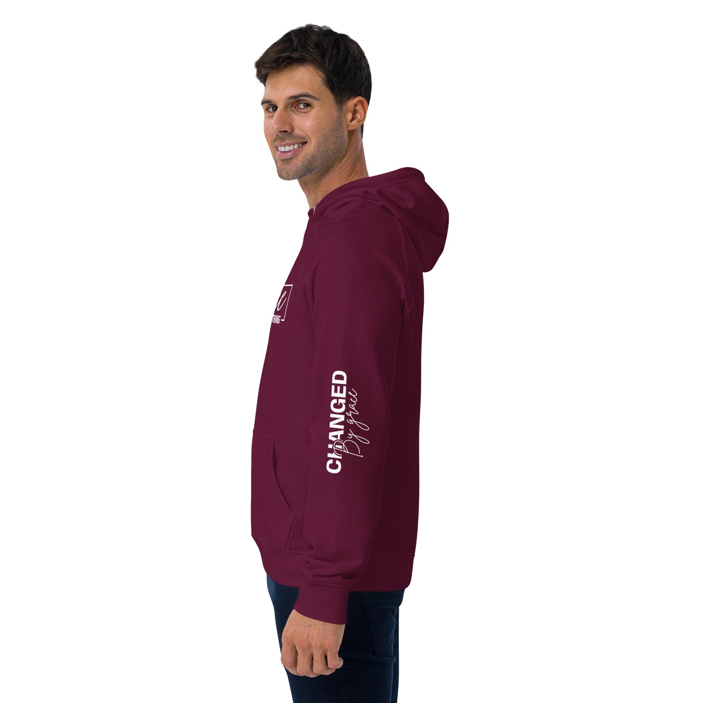 Sustainable Faithwear: Eco Raglan Hoodie