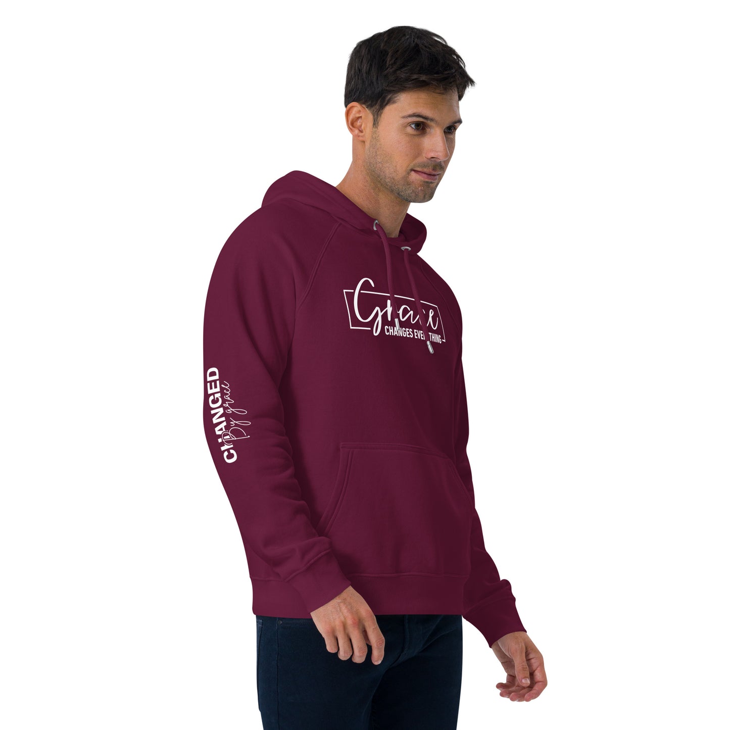 Sustainable Faithwear: Eco Raglan Hoodie