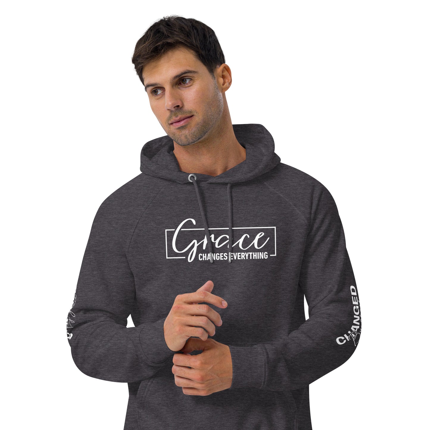 Sustainable Faithwear: Eco Raglan Hoodie