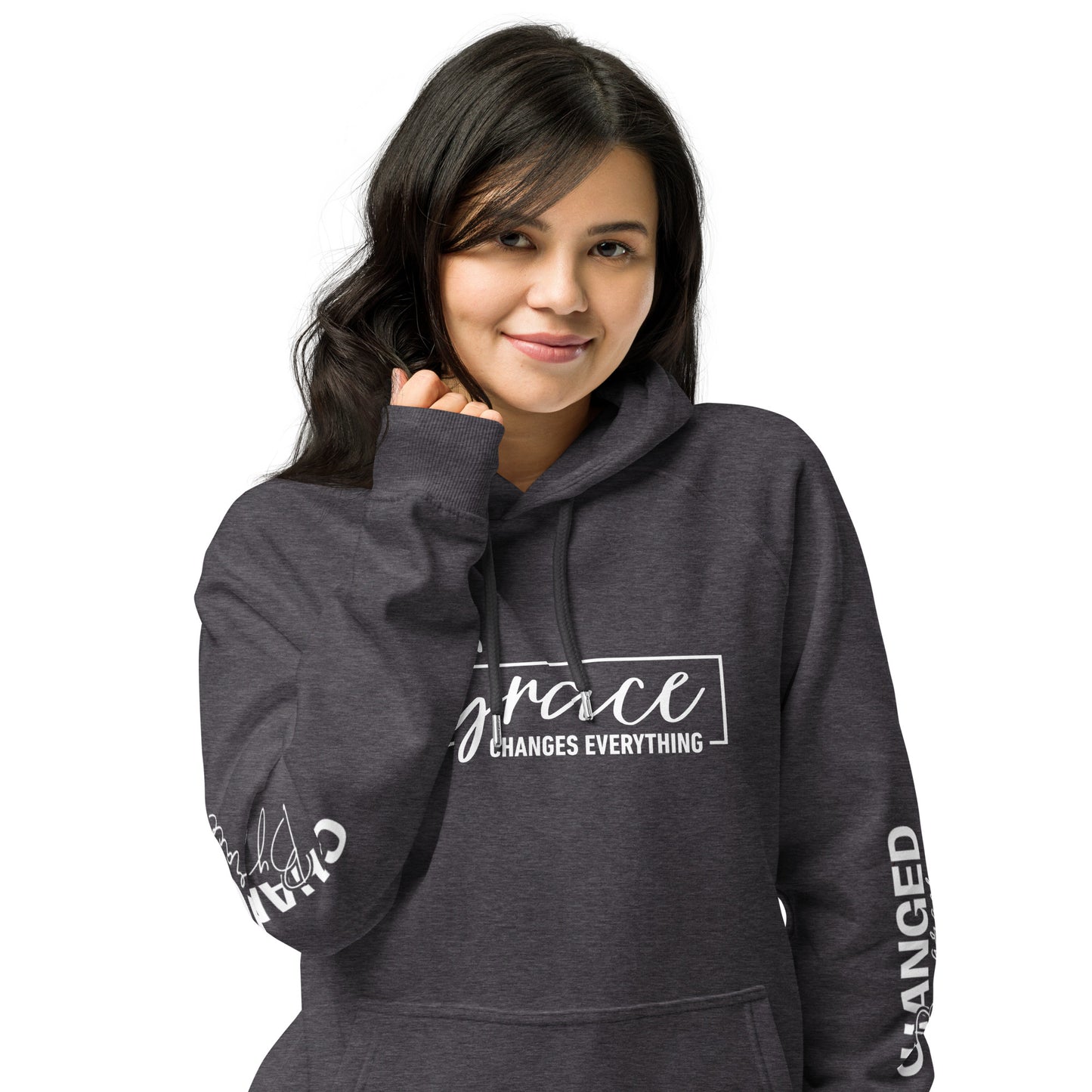 Sustainable Faithwear: Eco Raglan Hoodie